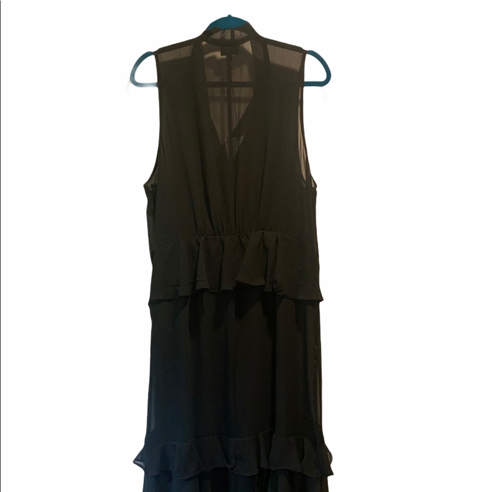 Beautiful black long dress with ruffles